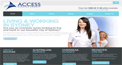 Desktop Screenshot of accessnursing.com.au