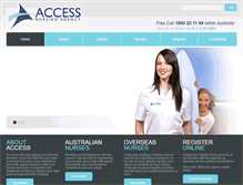 Tablet Screenshot of accessnursing.com.au